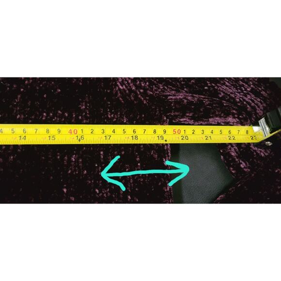 Orvis Sweater Women Sz. M Chenille Ribbed Tunic Length Plum Purple Cozy/Relaxed - Picture 7 of 10